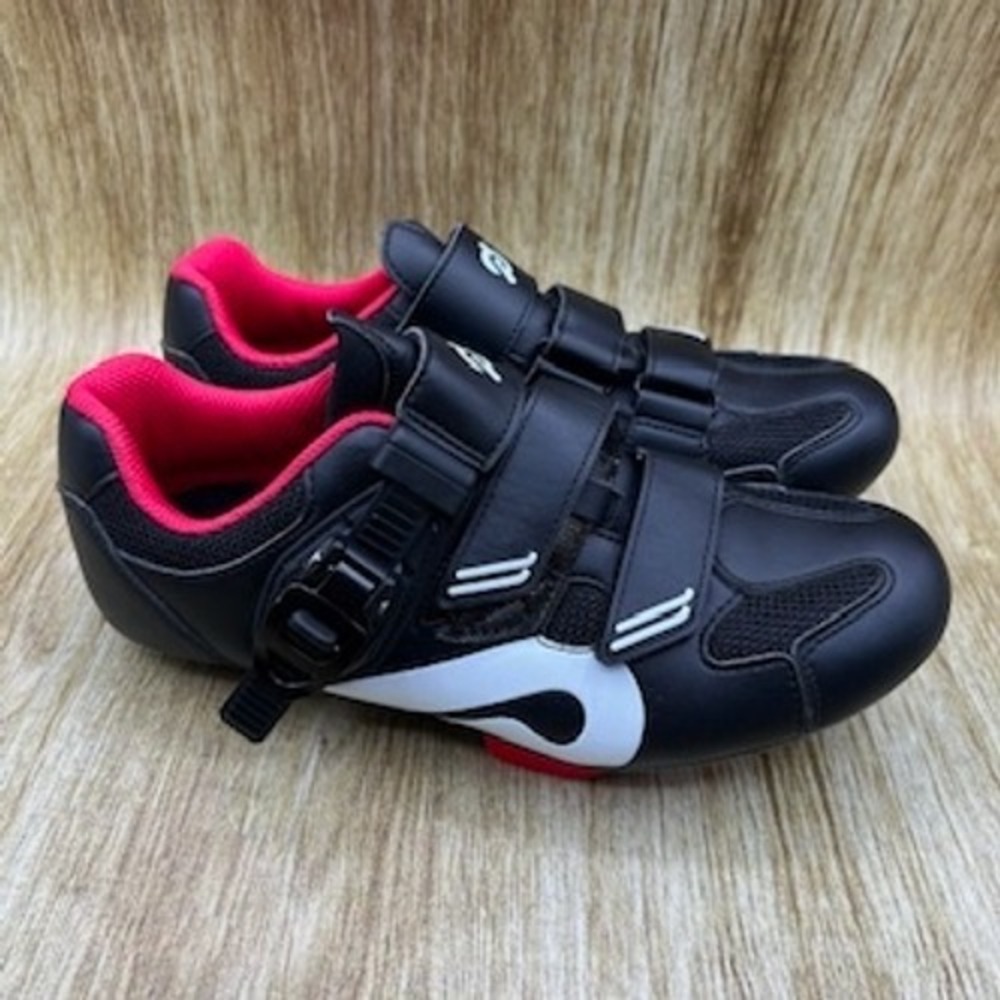 Peloton Indoor Cycling Shoes Women's Size 7 EU 38‎ Black Red Spin Bike